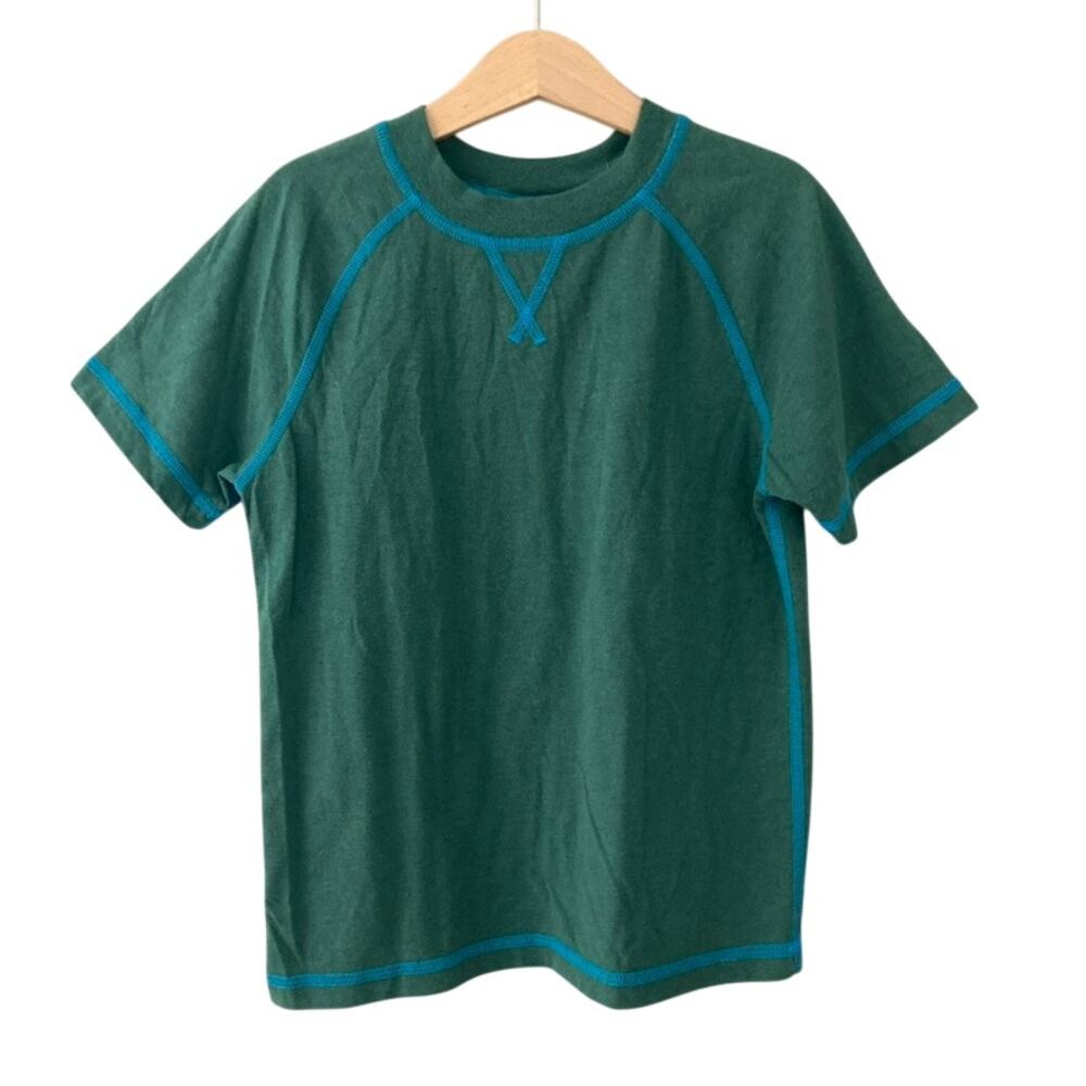 Hanna Andersson Relaxed Fit Baseball Tee Malachite Green 6-7